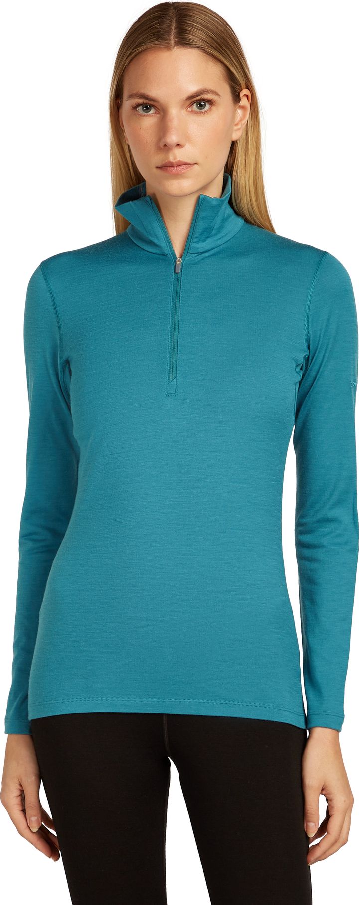 Icebreaker Women's 200 Oasis Longsleeve Half Zip Topaz Icebreaker