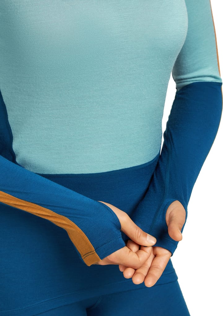 Icebreaker Women's Merino 200 Oasis+ Long Sleeve High Neck Atlantis/Hydro/Trail Icebreaker Icebreaker Women's Merino 200 Oasis+ Long Sleeve High Neck Atlantis/Hydro/Trail Icebreaker