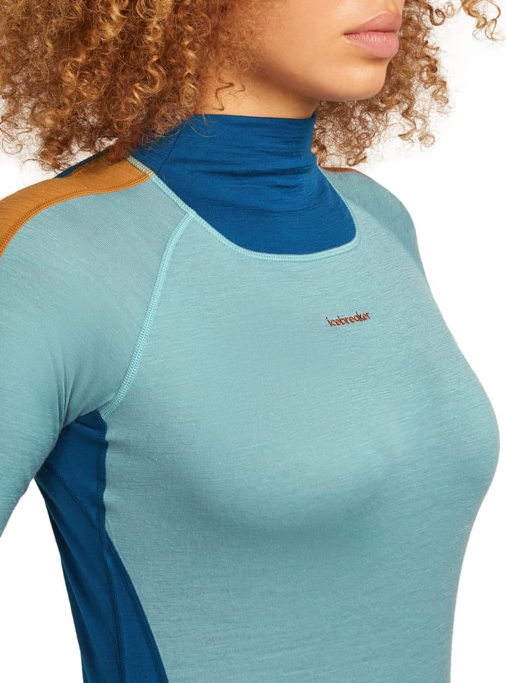 Icebreaker Women's Merino 200 Oasis+ Long Sleeve High Neck Atlantis/Hydro/Trail Icebreaker Icebreaker Women's Merino 200 Oasis+ Long Sleeve High Neck Atlantis/Hydro/Trail Icebreaker