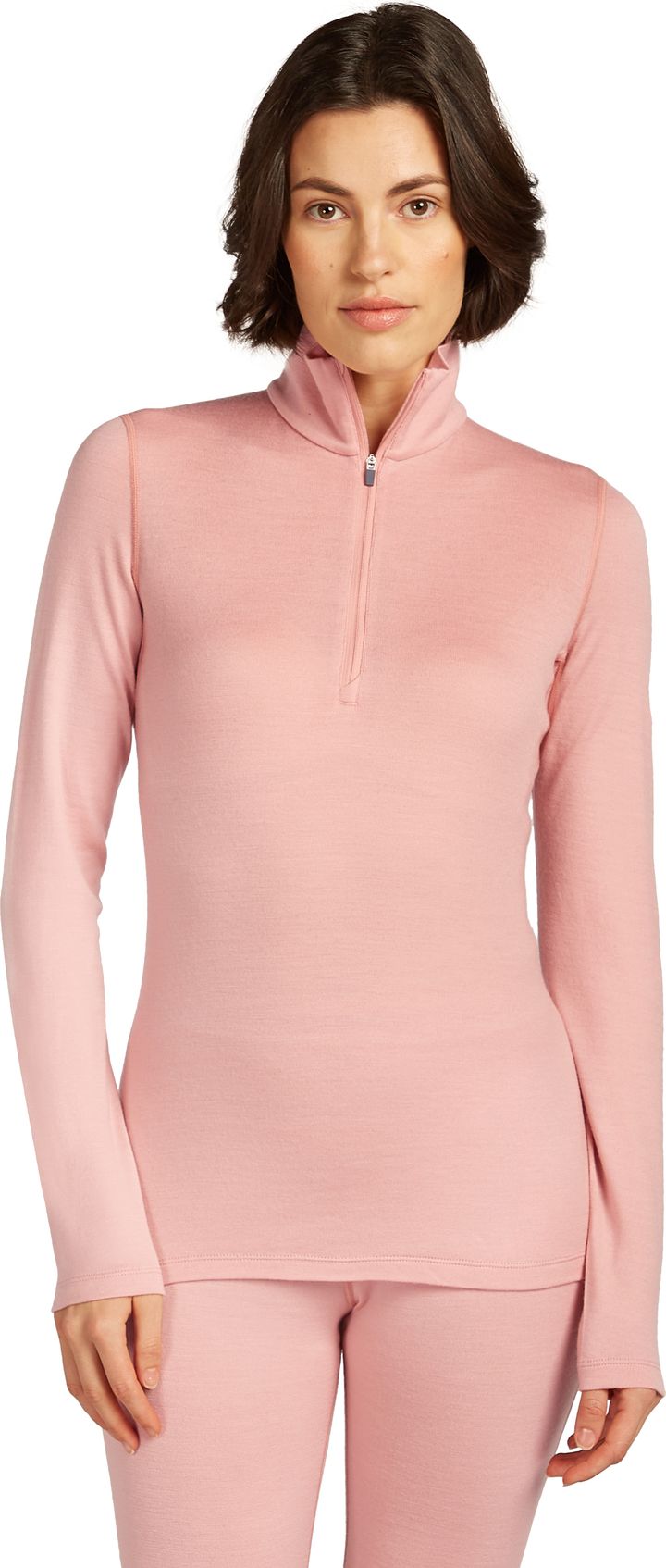 Icebreaker Women's 260 Tech Longsleeve Half Zip Blush Icebreaker
