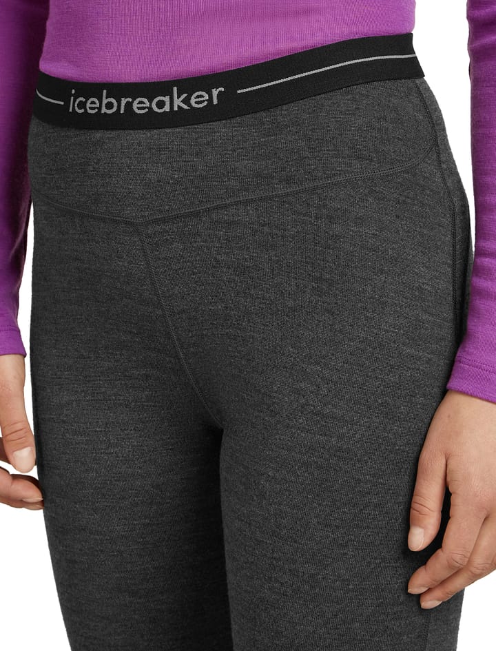 Icebreaker Women's Merino 260 Zoneknit 3/4 Thermal Leggings Jet Hthr Icebreaker