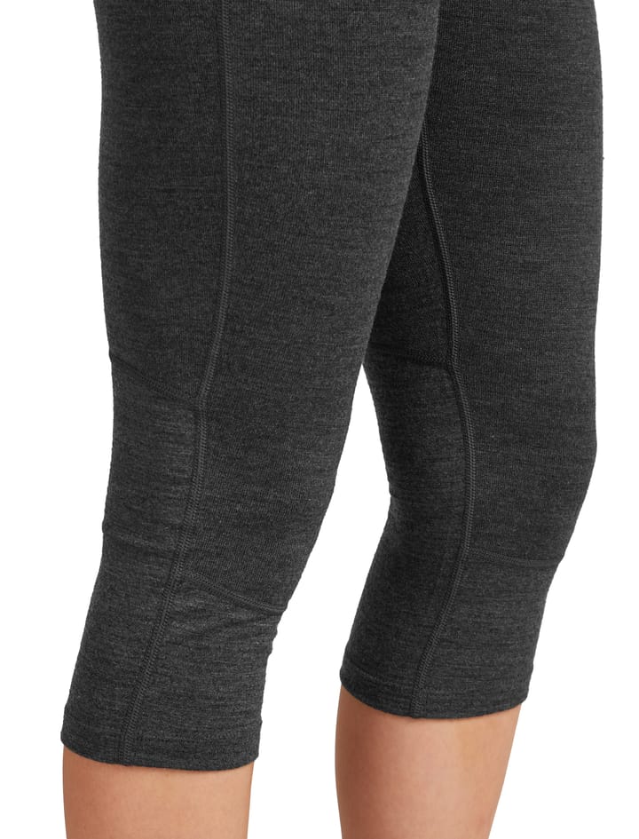 Icebreaker Women's Merino 260 Zoneknit 3/4 Thermal Leggings Jet Hthr Icebreaker