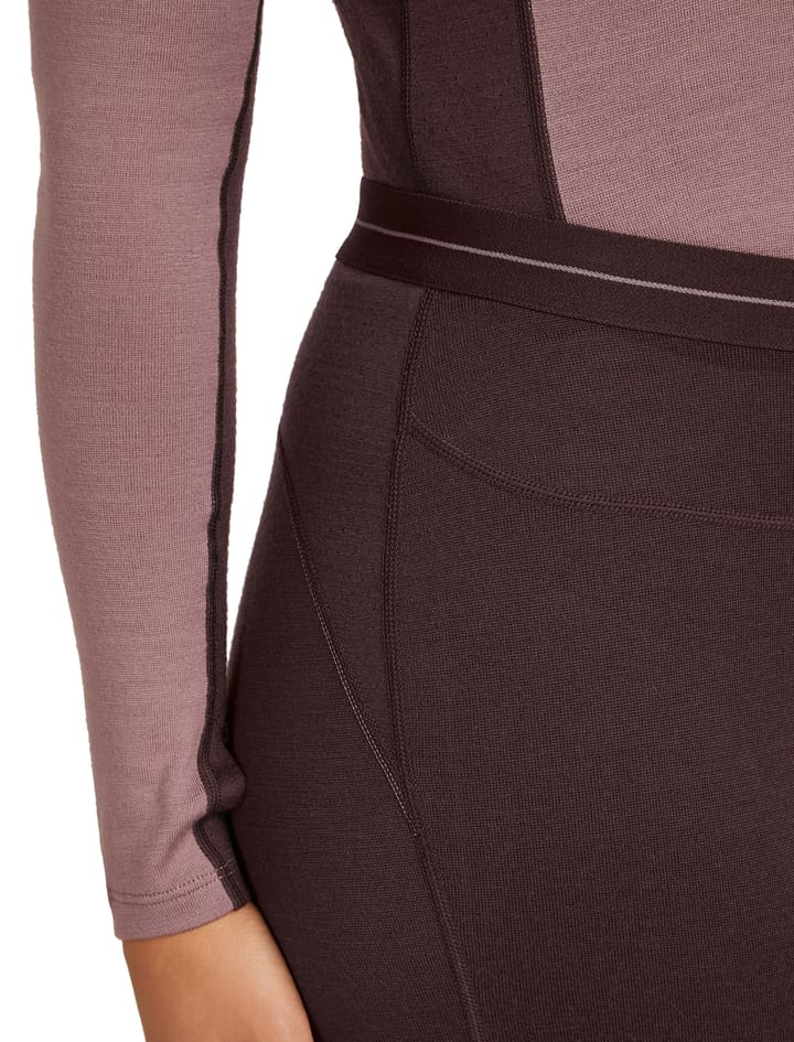 Icebreaker Women's Merino 260 Zoneknit Leggings Java Icebreaker