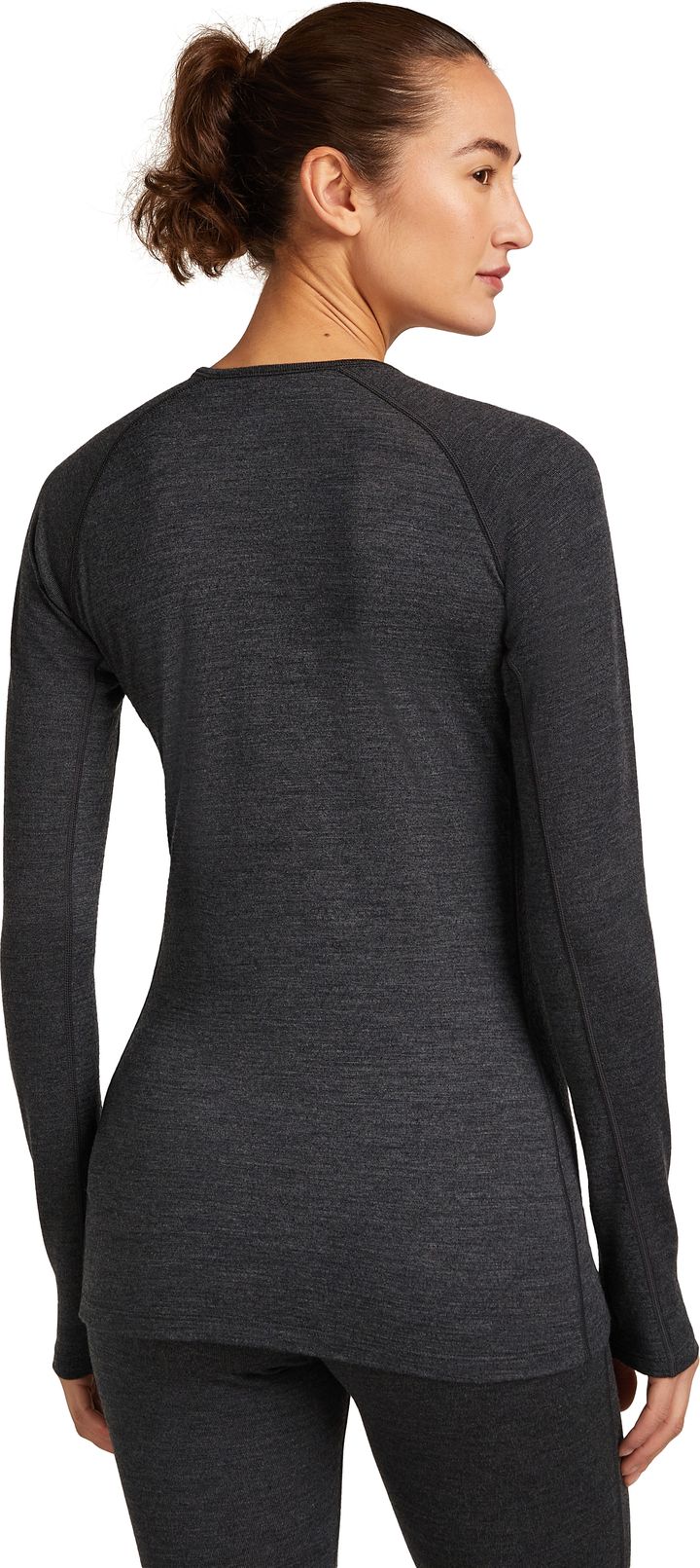 Icebreaker Women's Merino 260 ZoneKnit Long Sleeve Crewe Jet Hthr Icebreaker