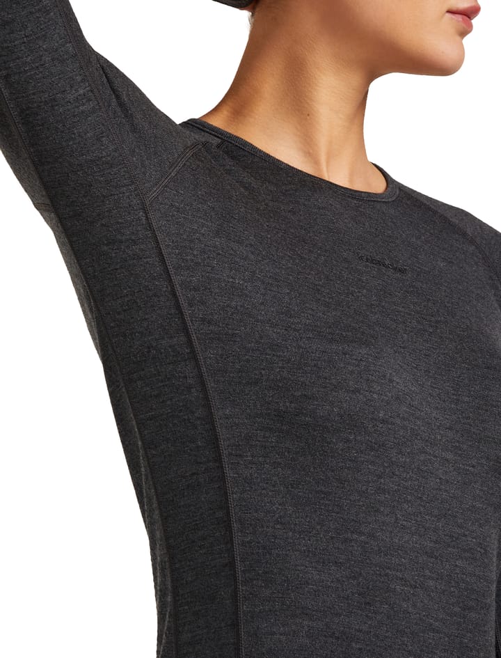 Icebreaker Women's Merino 260 ZoneKnit Long Sleeve Crewe Jet Hthr Icebreaker