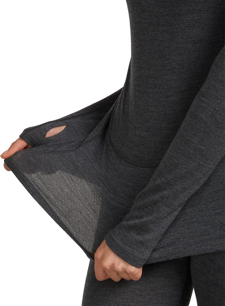 Icebreaker Women's Merino 260 ZoneKnit Long Sleeve Crewe Jet Hthr Icebreaker