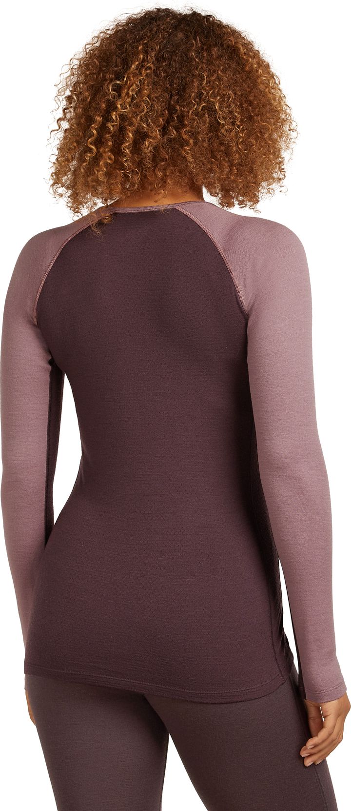 Icebreaker Women's Merino 260 ZoneKnit Long Sleeve Crewe Java/Summit Icebreaker