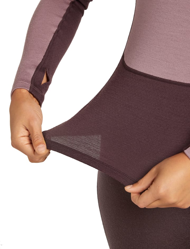 Icebreaker Women's Merino 260 ZoneKnit Long Sleeve Crewe Java/Summit Icebreaker