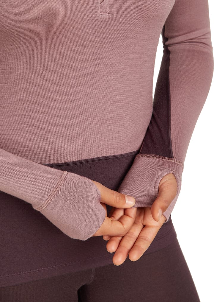 Icebreaker Women's Merino 260 ZoneKnit Long Sleeve Half Zip Java/Summit Icebreaker