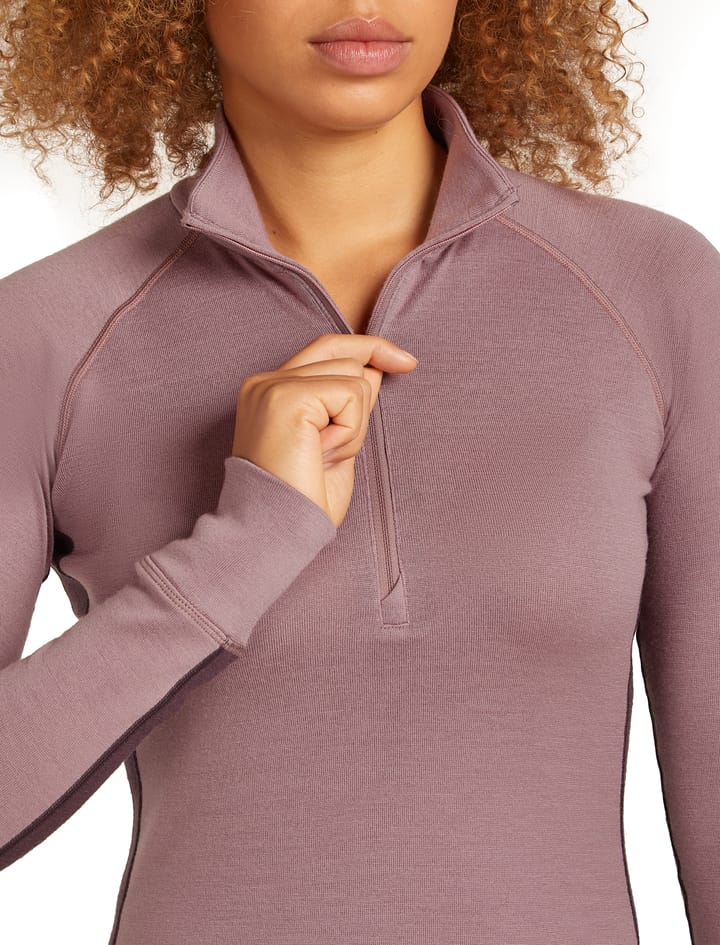 Icebreaker Women's Merino 260 ZoneKnit Long Sleeve Half Zip Java/Summit Icebreaker