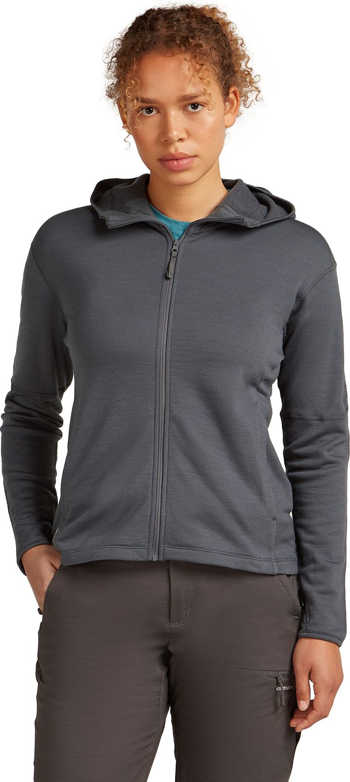 Icebreaker Women's Merino 360 RealFleece Elemental Long Sleeve Zip Hoodie Obsidian Icebreaker Icebreaker Women's Merino 360 RealFleece Elemental Long Sleeve Zip Hoodie Obsidian Icebreaker