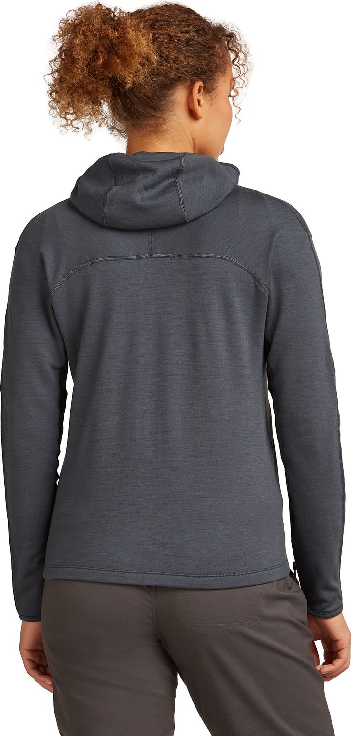 Icebreaker Women's Merino 360 RealFleece Elemental Long Sleeve Zip Hoodie Obsidian Icebreaker Icebreaker Women's Merino 360 RealFleece Elemental Long Sleeve Zip Hoodie Obsidian Icebreaker