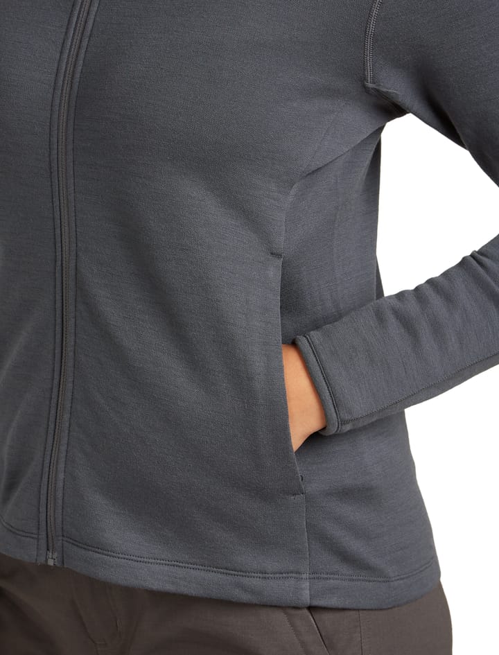 Icebreaker Women's Merino 360 RealFleece Elemental Long Sleeve Zip Hoodie Obsidian Icebreaker Icebreaker Women's Merino 360 RealFleece Elemental Long Sleeve Zip Hoodie Obsidian Icebreaker