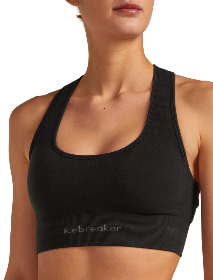 Icebreaker Women's Merino Blend 260 Zoneknit Seamless Bra Black Icebreaker