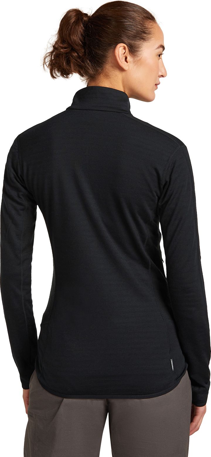 Icebreaker Women Merino Blend 300 Realfleece™ Descender Ls Zip Black Icebreaker