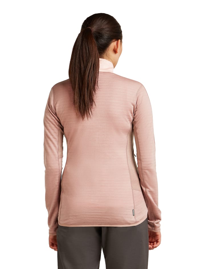 Icebreaker Women Merino Blend 300 Realfleece™ Descender Ls Zip Summit/blush/cb Icebreaker Icebreaker Women Merino Blend 300 Realfleece™ Descender Ls Zip Summit/blush/cb Icebreaker