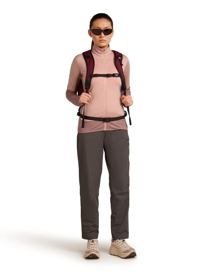 Icebreaker Women Merino Blend 300 Realfleece™ Descender Ls Zip Summit/blush/cb Icebreaker