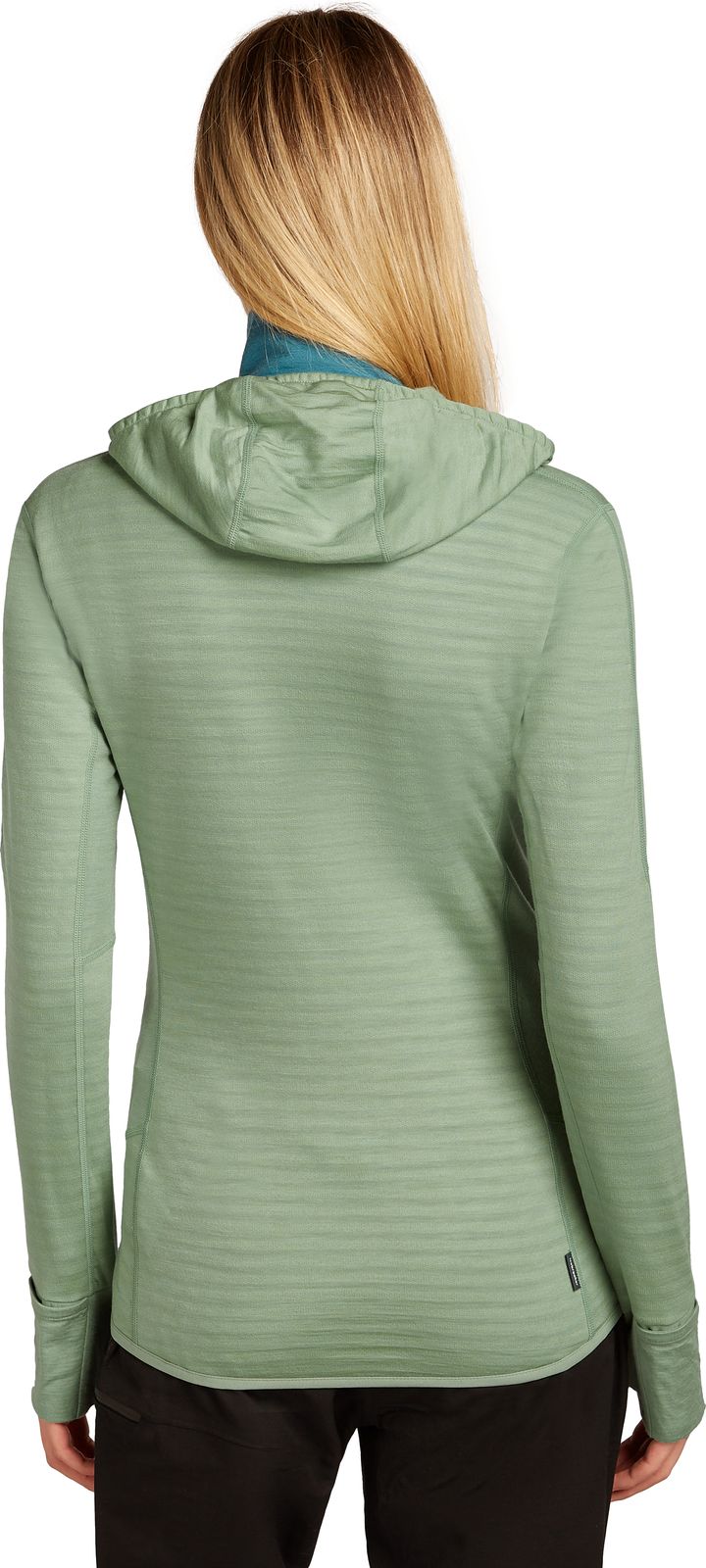 Icebreaker Women Merino Blend 300 Realfleece™ Descender Ls Zip Hoodie Seaglass Icebreaker