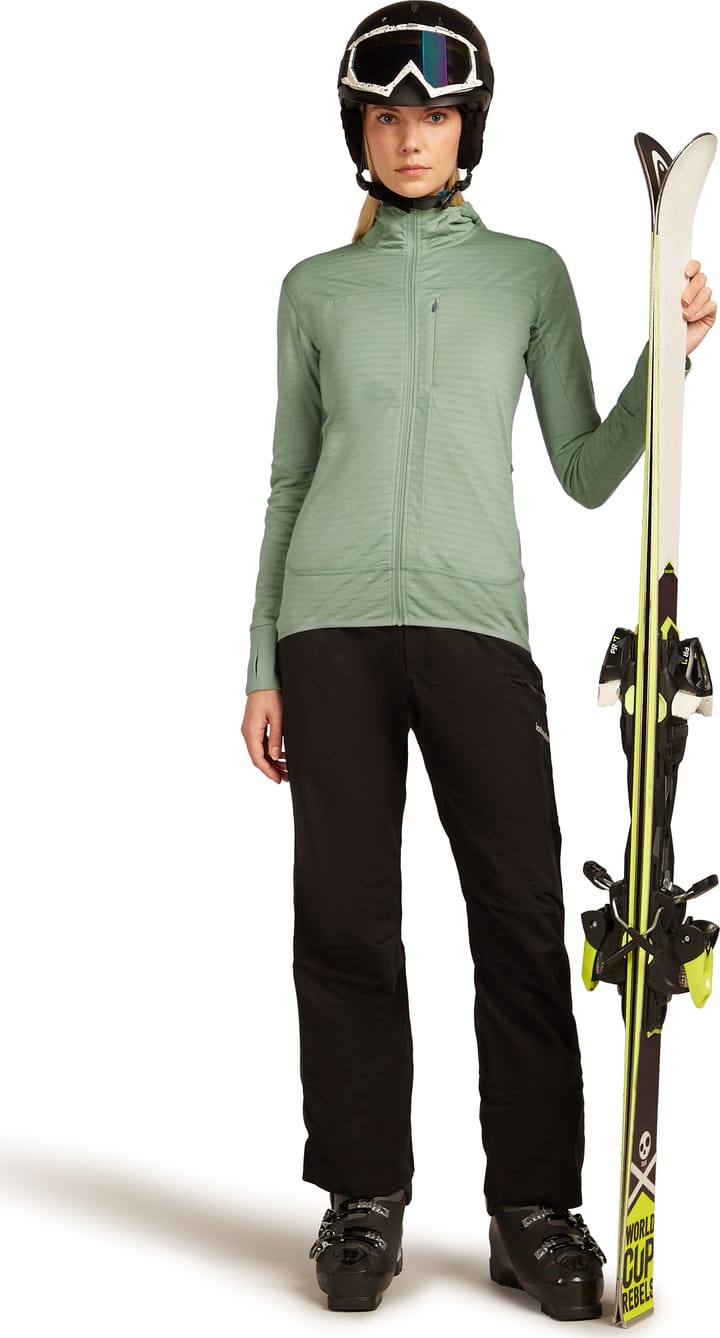 Icebreaker Women Merino Blend 300 Realfleece™ Descender Ls Zip Hoodie Seaglass Icebreaker