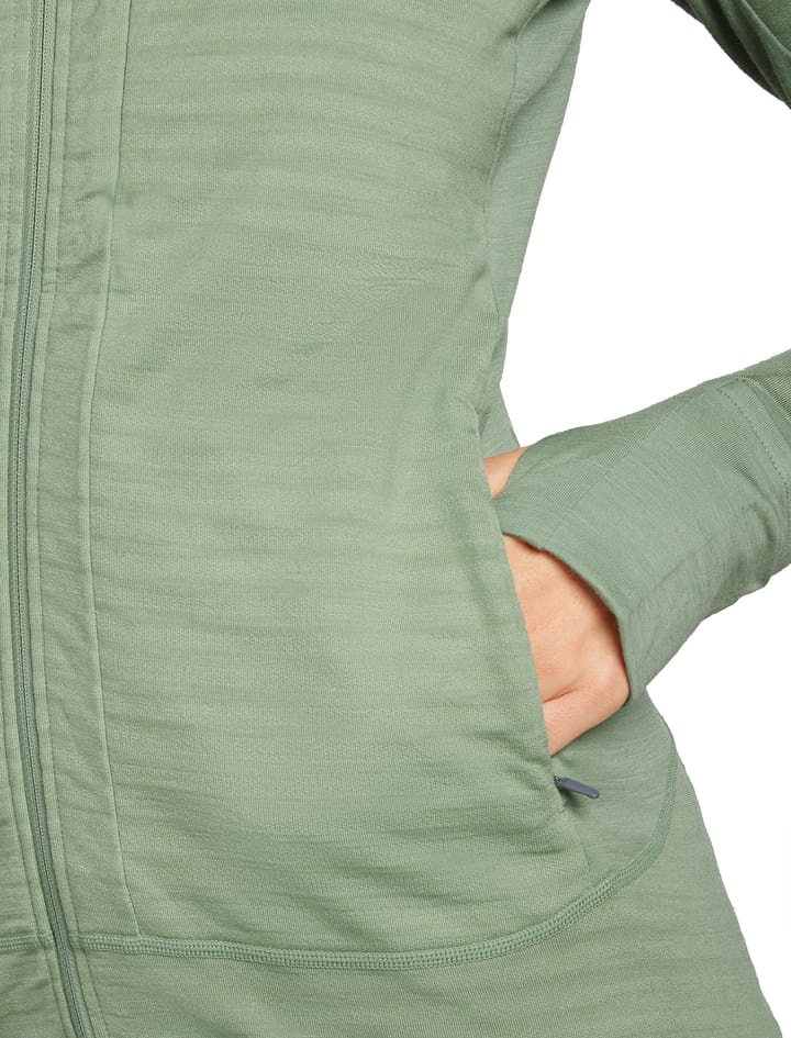 Icebreaker Women Merino Blend 300 Realfleece™ Descender Ls Zip Hoodie Seaglass Icebreaker