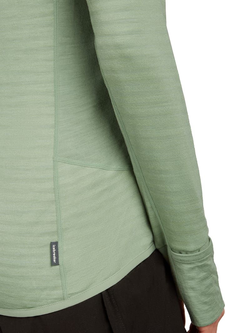 Icebreaker Women Merino Blend 300 Realfleece™ Descender Ls Zip Hoodie Seaglass Icebreaker