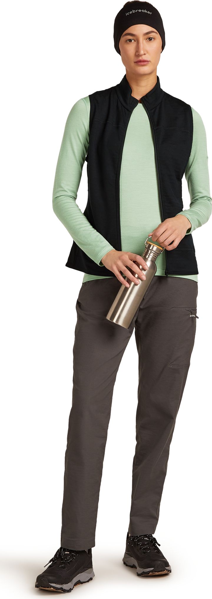Icebreaker Women Merino Blend 300 Realfleece™ Descender Vest Black Icebreaker