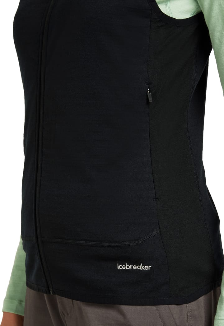 Icebreaker Women Merino Blend 300 Realfleece™ Descender Vest Black Icebreaker