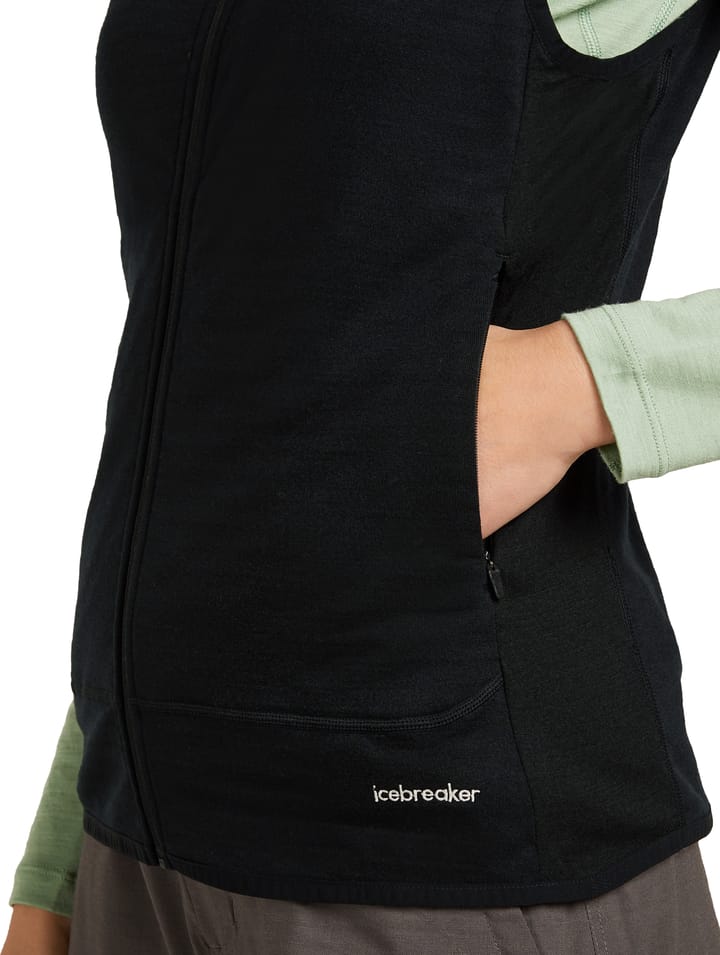Icebreaker Women Merino Blend 300 Realfleece™ Descender Vest Black Icebreaker