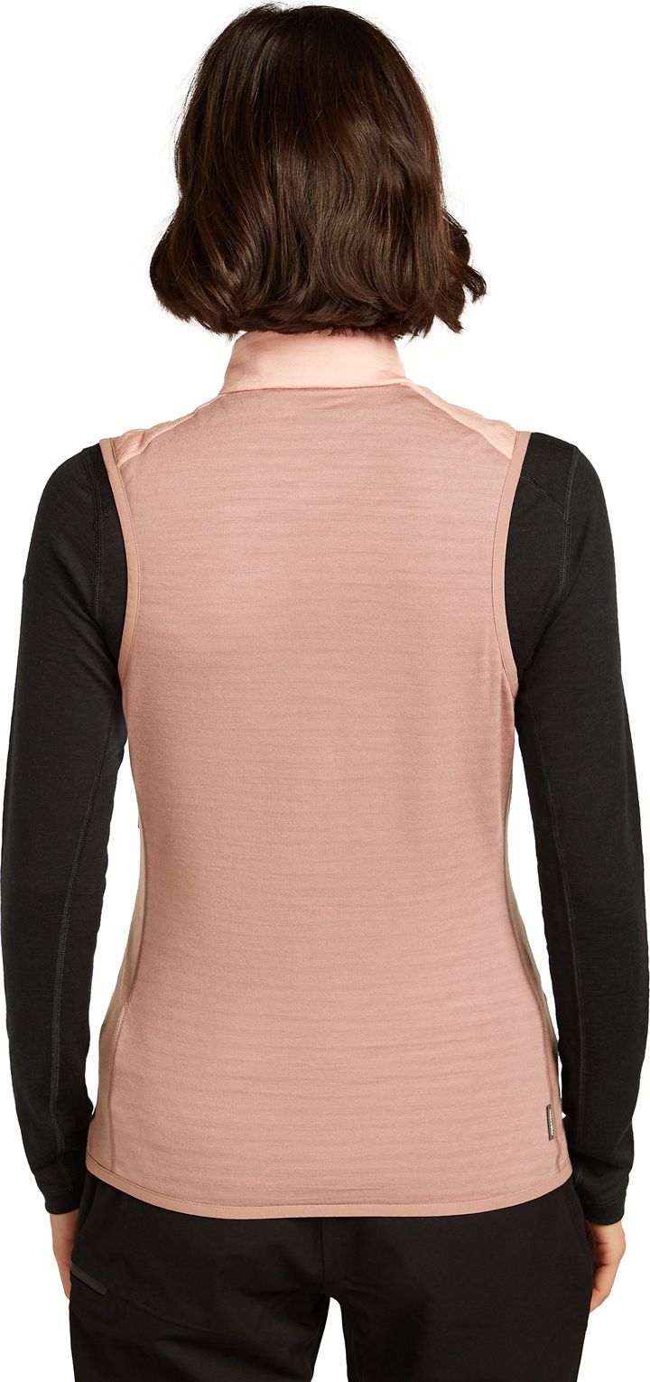 Icebreaker Women Merino Blend 300 Realfleece™ Descender Vest Summit/blush/cb Icebreaker