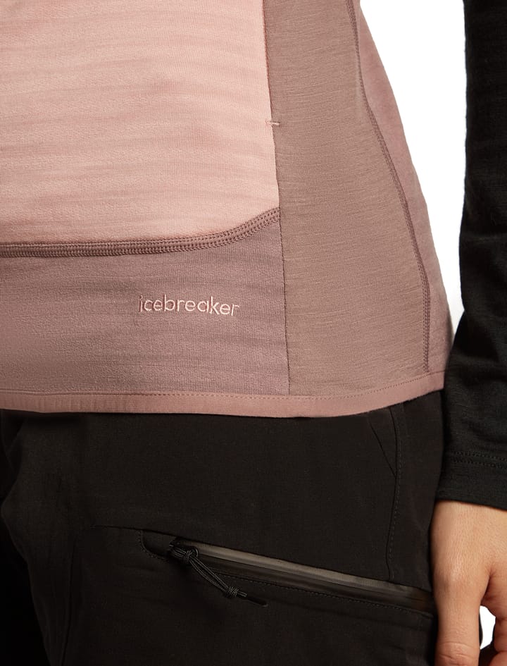 Icebreaker Women Merino Blend 300 Realfleece™ Descender Vest Summit/blush/cb Icebreaker