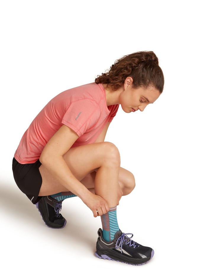Icebreaker Women Merino Run+ Ultralight Crew Topaz/Summit Icebreaker
