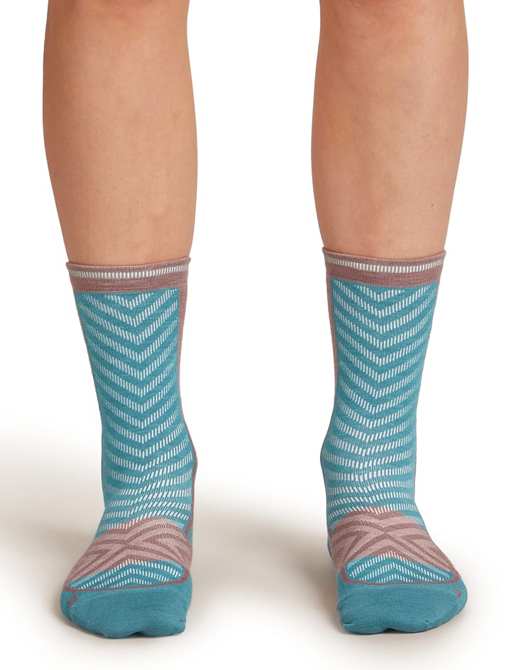 Icebreaker Women Merino Run+ Ultralight Crew Topaz/Summit Icebreaker