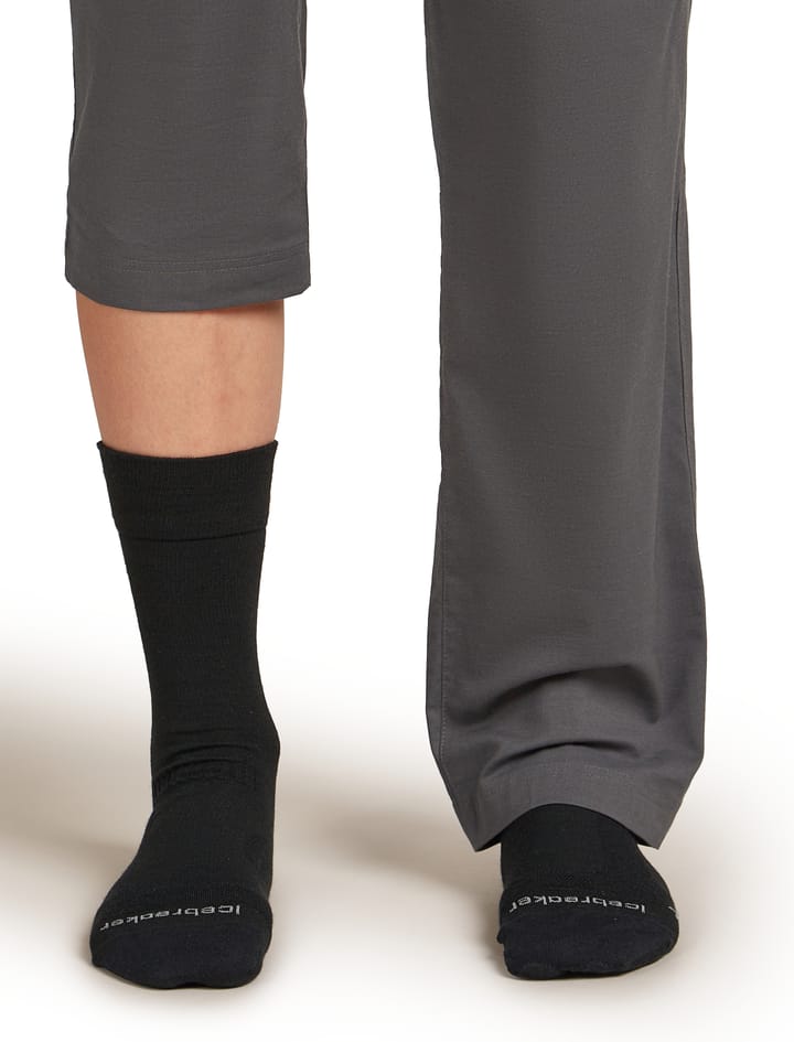 Icebreaker Women's Merino Hike+ Liner Crew Black Icebreaker