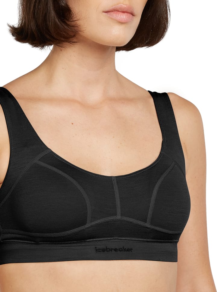 Icebreaker Women Merino Queens Clasp Bra Black Icebreaker Icebreaker Women Merino Queens Clasp Bra Black Icebreaker