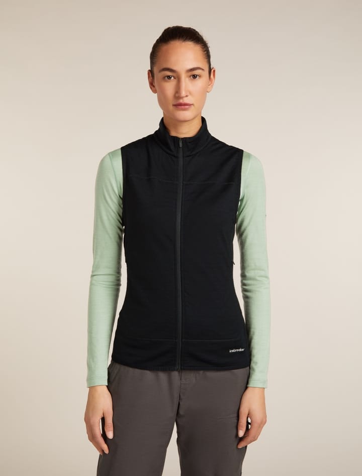 Icebreaker Women Merino Blend 300 Realfleece™ Descender Vest Black Icebreaker