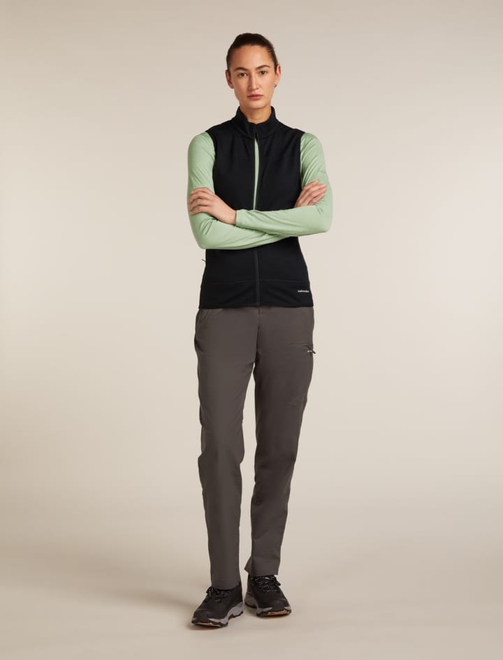 Icebreaker Women Merino Blend 300 Realfleece™ Descender Vest Black Icebreaker