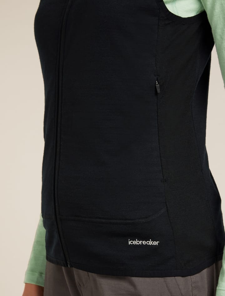 Icebreaker Women Merino Blend 300 Realfleece™ Descender Vest Black Icebreaker