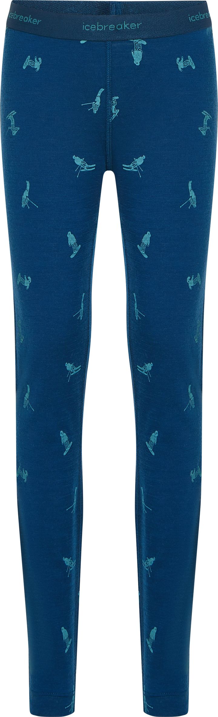 Icebreaker Kids' Merino 200 Oasis Leggings Snow Day Atlantis/Topaz Icebreaker