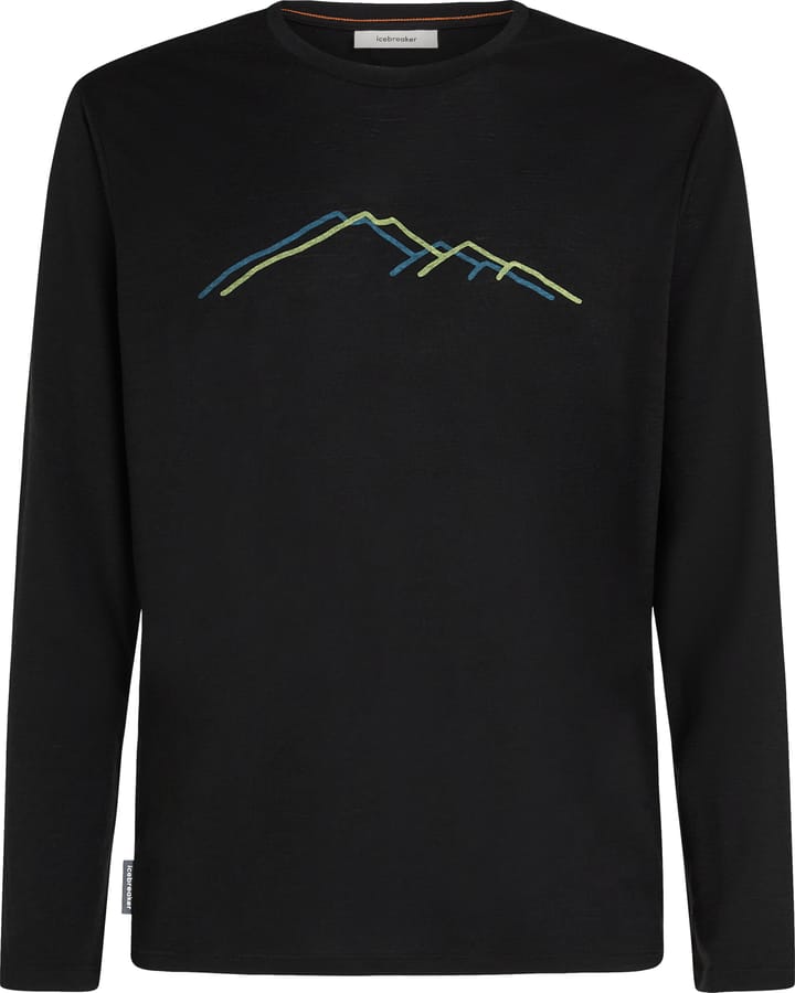 Icebreaker Men's Merino 150 Tech Lite Long Sleeve Tee Rainer Ridge Black Icebreaker Icebreaker Men's Merino 150 Tech Lite Long Sleeve Tee Rainer Ridge Black Icebreaker