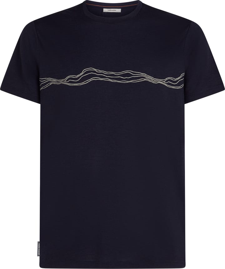 Icebreaker Men's Merino 150 Tech Lite Short Sleeve Tee Mountain Pulse Midnight Navy Icebreaker