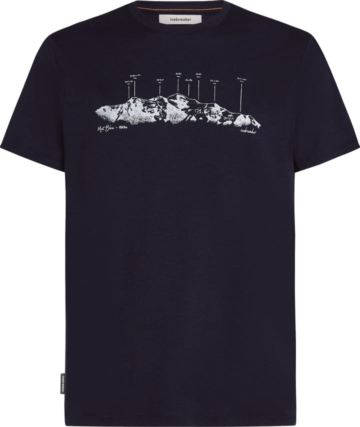 Icebreaker Men Merino 150 Tech Lite Ss Tee The Peaks Midnight Navy Icebreaker