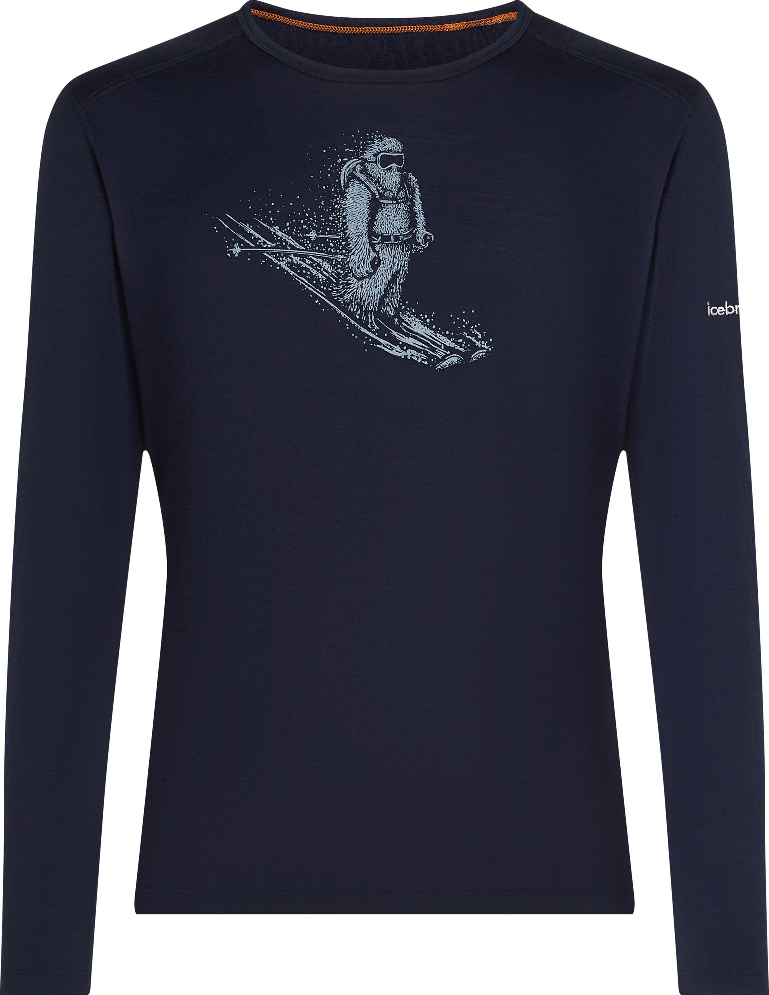 Icebreaker Men's Merino 200 Oasis Long Sleeve Crewe Skiing Yeti Midnight Navy