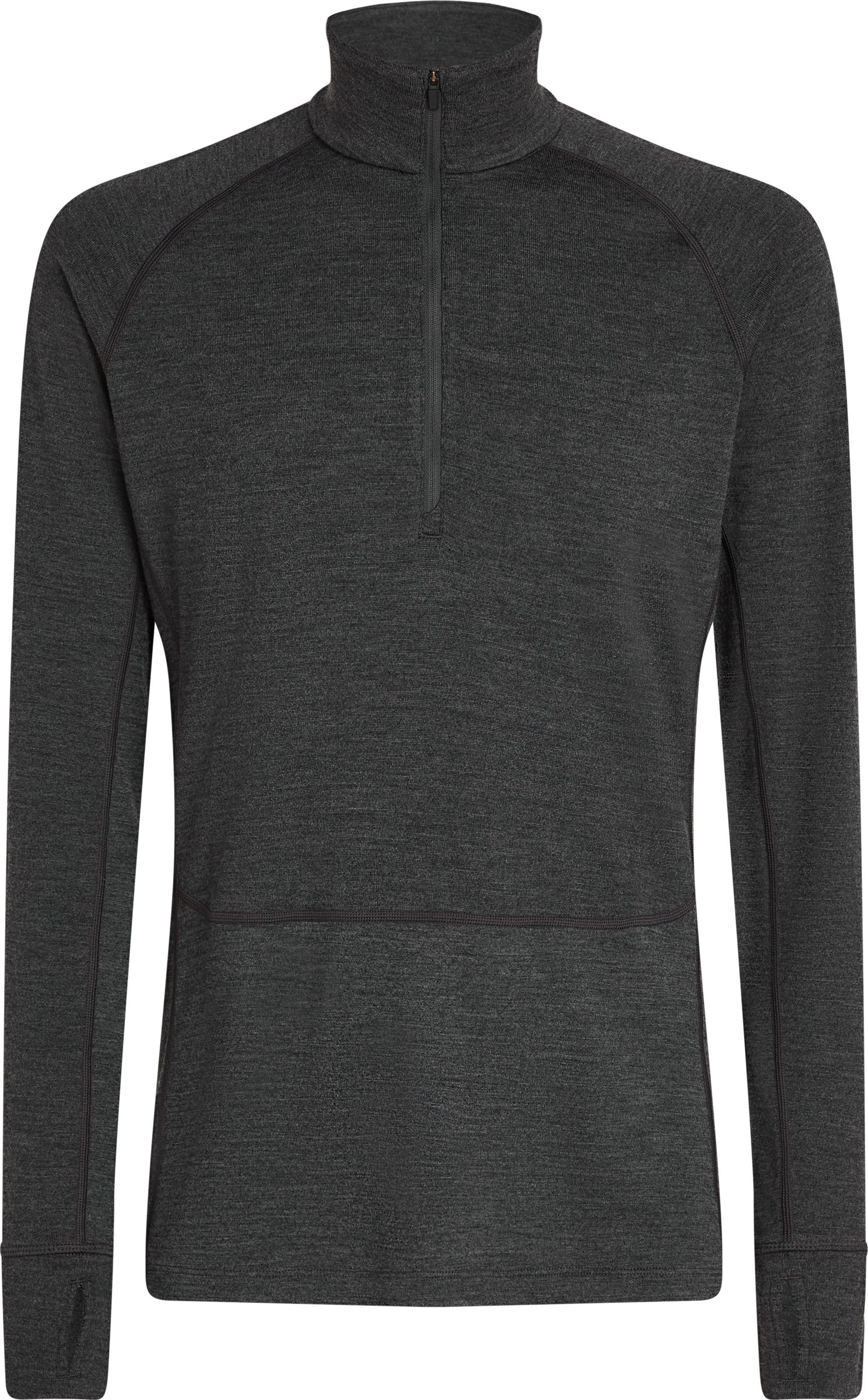 Icebreaker Men's Merino 260 ZoneKnit Long Sleeve Half Zip Jet Hthr