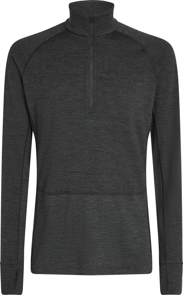 Icebreaker Men's Merino 260 ZoneKnit Long Sleeve Half Zip Jet Hthr Icebreaker