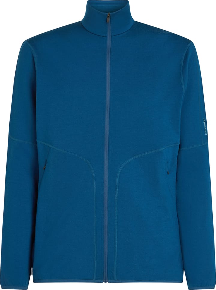 Icebreaker Men's Merino 560 Realfleece Elemental II Long Sleeve Zip Atlantis Icebreaker