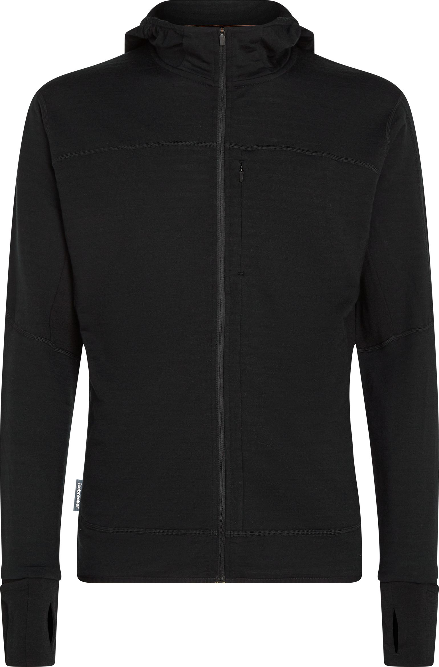 Icebreaker Men Merino Blend 300 Realfleece™ Descender Ls Zip Hoodie Black