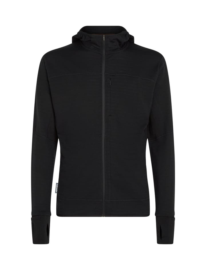 Icebreaker Men Merinoblend  300 Realfleece™ Descend Ls Zip Hoodie Black Icebreaker
