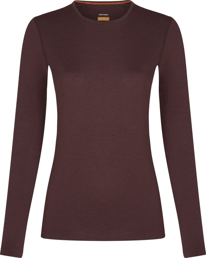 Icebreaker Women's 200 Oasis Long Sleeve Crewe Java Icebreaker