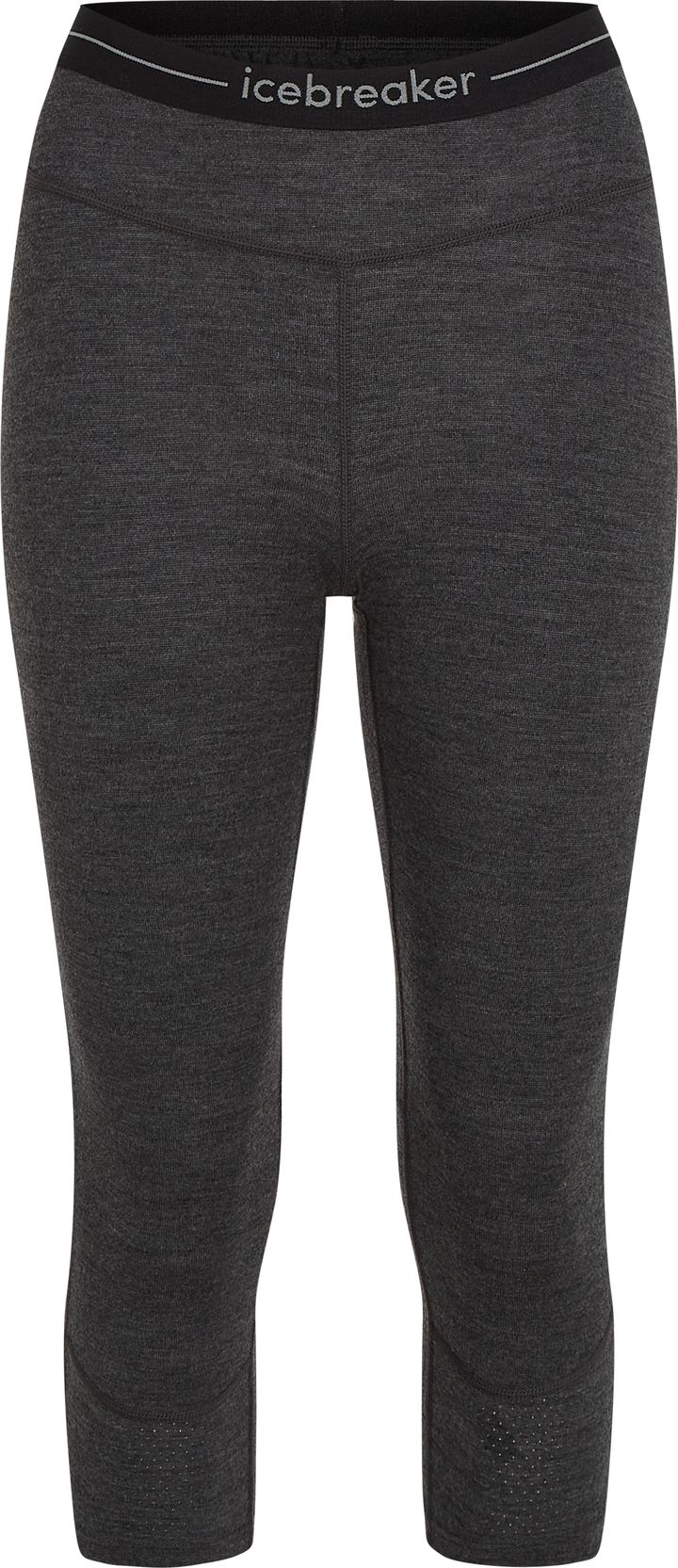 Icebreaker Women's Merino 260 Zoneknit 3/4 Thermal Leggings Jet Hthr Icebreaker