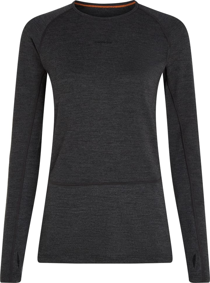 Icebreaker Women's Merino 260 ZoneKnit Long Sleeve Crewe Jet Hthr Icebreaker